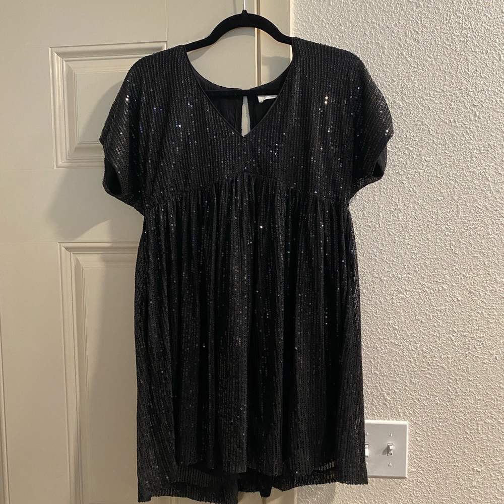 Black sparkly romper from red dress boutique